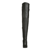 Schwarz Leder 13 cm LEGEND-8899 Overknee Stiefel für Männer