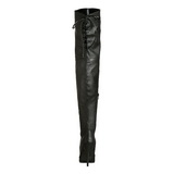 Schwarz Leder 13 cm LEGEND-8899 Overknee Stiefel für Männer