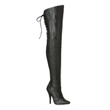 Schwarz Leder 13 cm LEGEND-8899 Overknee Stiefel für Männer