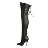 Schwarz Leder 13 cm LEGEND-8899 overknee high heels stiefel