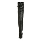 Schwarz Leder 13 cm LEGEND-8899 overknee high heels stiefel