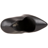 Schwarz Leder 15 cm DOMINA-420 High Heels Pumps für Männer