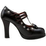 Schwarz Matt 10,5 cm CRYPTO-06 Gothic Pumps Plateau Schuhe