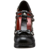 Schwarz Matt 10,5 cm CRYPTO-06 Gothic Pumps Plateau Schuhe