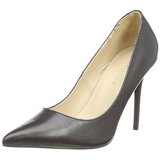 Schwarz Matt 10 cm CLASSIQUE-20 spitze pumps mit stiletto absatz