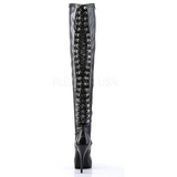 Schwarz Matt 13,5 cm INDULGE-3063 Overknee Stiefel für Männer
