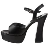 Schwarz Matt 13 cm DOLLY-09 High Heels Damenschuhe für Herren