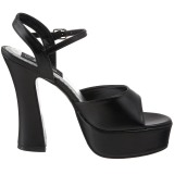 Schwarz Matt 13 cm DOLLY-09 High Heels Damenschuhe für Herren