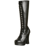 Schwarz Matt 13 cm ELECTRA-2020 High Heels Damenstiefel für Männer