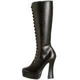 Schwarz Matt 13 cm ELECTRA-2020 High Heels Damenstiefel für Männer