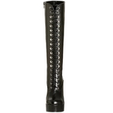 Schwarz Matt 13 cm ELECTRA-2020 High Heels Damenstiefel für Männer