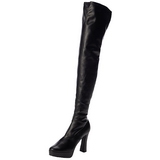 Schwarz Matt 13 cm ELECTRA-3000Z Overknee Stiefel für Männer