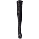 Schwarz Matt 13 cm ELECTRA-3000Z Overknee Stiefel für Männer