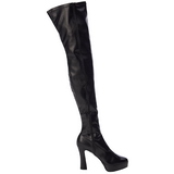 Schwarz Matt 13 cm ELECTRA-3000Z Overknees Damenstiefel