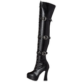 Schwarz Matt 13 cm ELECTRA-3028 Overknee Stiefel für Männer