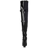 Schwarz Matt 13 cm ELECTRA-3028 Overknee Stiefel für Männer