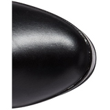 Schwarz Matt 13 cm ELECTRA-3028 Overknee Stiefel für Männer