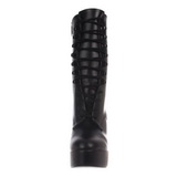 Schwarz Matt 13 cm Pleaser ELECTRA-1020 Plateau Stiefeletten