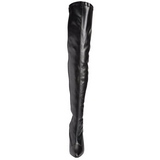 Schwarz Matt 13 cm SEDUCE-3000 Overknee Stiefel für Männer