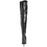 Schwarz Matt 13 cm SEDUCE-3000 Overknee Stiefel für Männer