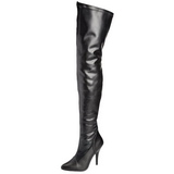 Schwarz Matt 13 cm SEDUCE-3000 Overknee Stiefel für Männer