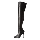 Schwarz Matt 13 cm SEDUCE-3010 Overknee Stiefel für Männer