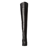 Schwarz Matt 13 cm SEDUCE-3010 Overknee Stiefel für Männer