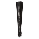Schwarz Matt 13 cm SEDUCE-3010 Overknee Stiefel für Männer
