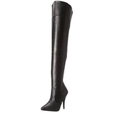 Schwarz Matt 13 cm SEDUCE-3010 Overknee Stiefel für Männer