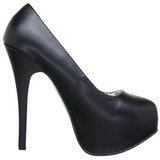 Schwarz Matt 14,5 cm Burlesque BORDELLO TEEZE-06 Plateau Pumps