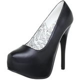 Schwarz Matt 14,5 cm Burlesque BORDELLO TEEZE-06 Plateau Pumps