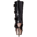 Schwarz Matt 14 cm MUERTO-1026 Gothic Plateau Stiefeletten