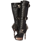 Schwarz Matt 14 cm MUERTO-2028 Plateau Gothic Stiefel