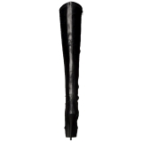 Schwarz Matt 15,5 cm DELIGHT-3000 Overknees Damenstiefel