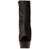 Schwarz Matt 15 cm DELIGHT-1018 Plateau Stiefeletten