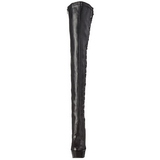 Schwarz Matt 15 cm DELIGHT-3050 overknee stiefel mit plateausohle