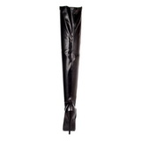 Schwarz Matt 15 cm DOMINA-3000 Overknee Stiefel für Männer