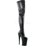 Schwarz Matt 23 cm PLEASER INFINITY-4000 Plateau Überkniestiefel