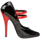 Schwarz Rot 15 cm DOMINA-442 Damenschuhe mit hohem Absatz