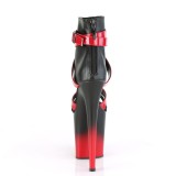 Schwarz Rot 20 cm FLAMINGO-800-15 plateauschuhe high heels