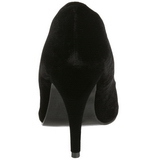 Schwarz Samt 10 cm VANITY-420 klassische spitze pumps high heels