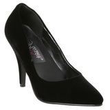 Schwarz Samt 10 cm VANITY-420 klassische spitze pumps high heels