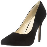 Schwarz Samt 13 cm AMUSE-20 spitze pumps mit stiletto absatz