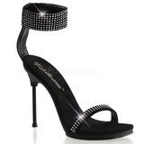 Schwarz Strass 12 cm CHIC-40 High Heels Stilettos Schuhe