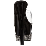 Schwarz Strass 18 cm Pleaser ADORE-701-3 Plateau Mules High Heels