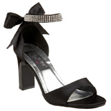 Schwarz Strass 8,5 cm ROMANCE-372 High Heel Sandaletten Damen