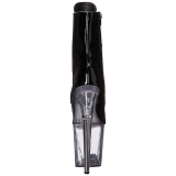 Schwarz Transparent 20 cm FLAMINGO-1021 damen stiefeletten plateausohle