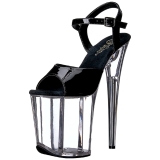 Schwarz Transparent 20 cm Pleaser FLAMINGO-809 Plateau High Heels