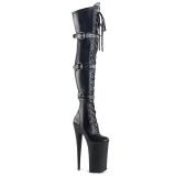 Schwarz Vegan 25,5 cm BEYOND-3028 overknee high heels - extreme overknee stiefel