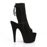 Schwarz faux suede 18 cm ADORE-1018FS pole dance ankle boots